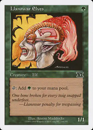 Llanowar Elves - 6ed Spoiler