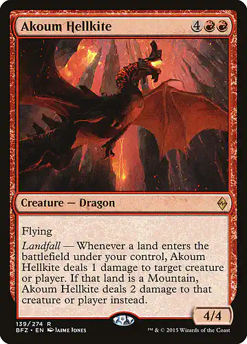 Akoum Hellkite - bfz Spoiler