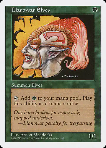 Llanowar Elves - 5ed Spoiler