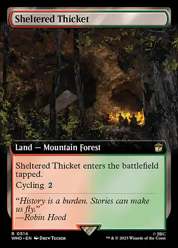 Sheltered Thicket - who Spoiler