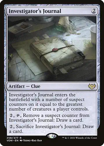Investigator's Journal - vow Spoiler