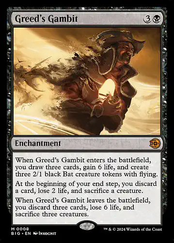 Greed's Gambit - big Spoiler