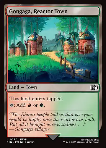 Gongaga, Reactor Town - fin Spoiler