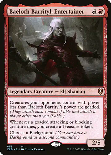 Baeloth Barrityl, Entertainer - clb Spoiler