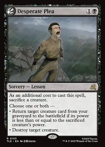 Desperate Plea - tle Spoiler