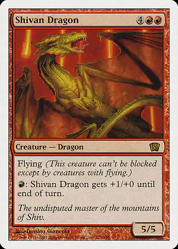 Shivan Dragon - 8ed Spoiler