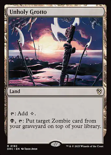 Unholy Grotto - drc Spoiler