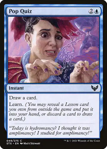 Pop Quiz - stx Spoiler