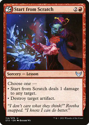 Start from Scratch - stx Spoiler