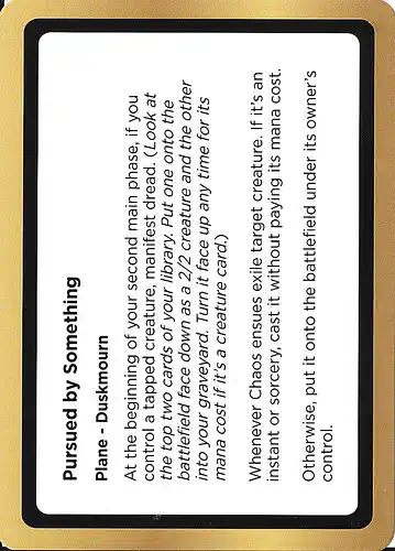 Pursued by Something - unk Spoiler