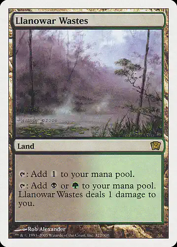Llanowar Wastes - 9ed Spoiler