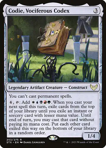 Codie, Vociferous Codex - stx Spoiler