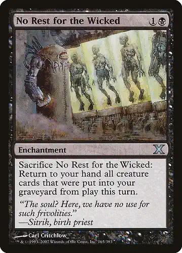 No Rest for the Wicked - 10e Spoiler