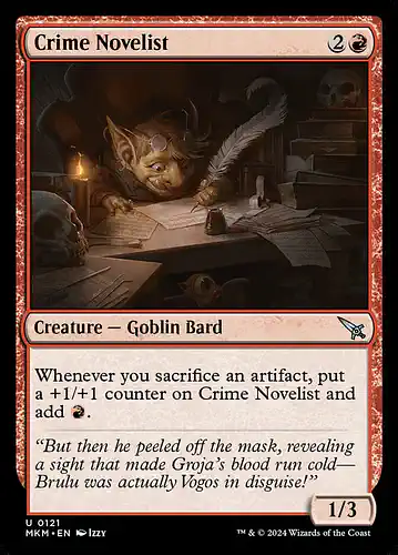 Crime Novelist - mkm Spoiler
