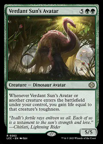 Verdant Sun's Avatar - lcc Spoiler