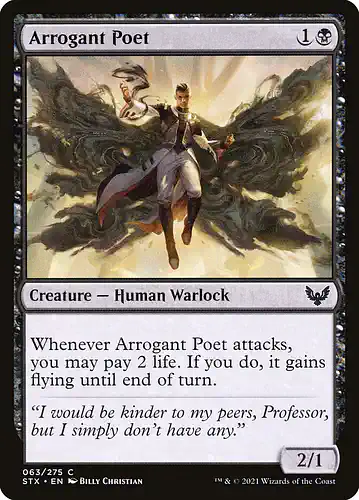 Arrogant Poet - stx Spoiler