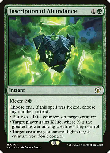 Inscription of Abundance - moc Spoiler