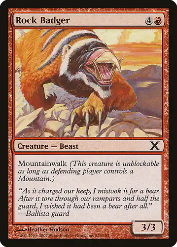 Rock Badger - 10e Spoiler