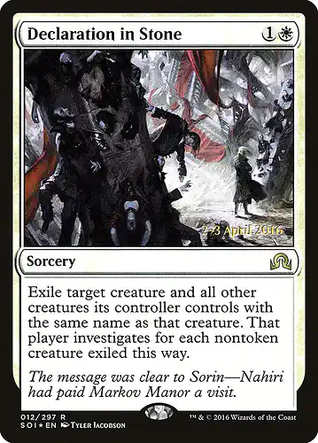 Declaration in Stone - soi Spoiler