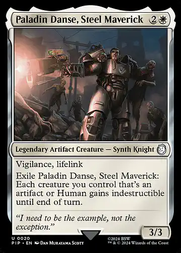 Paladin Danse, Steel Maverick - pip Spoiler