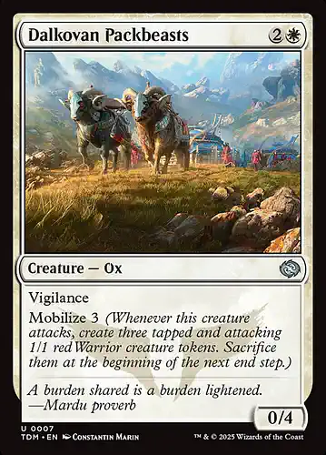 Dalkovan Packbeasts - tdm Spoiler