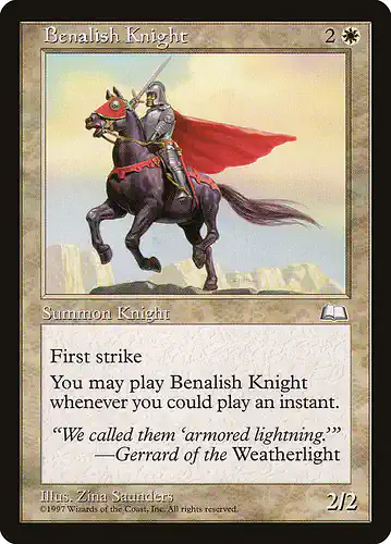 Benalish Knight - wth Spoiler