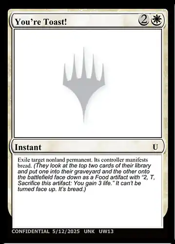 You're Toast! - unk Spoiler