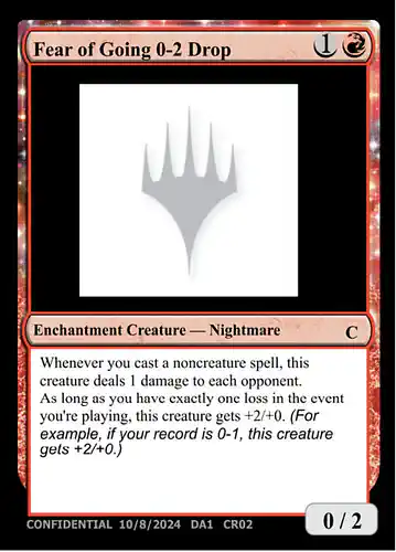 Fear of Going 0-2 Drop - unk Spoiler
