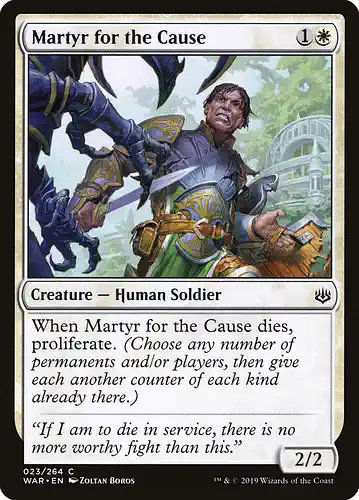 Martyr for the Cause - war Spoiler