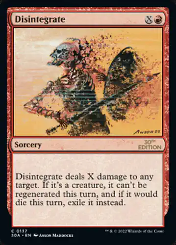 Disintegrate - 30a Spoiler