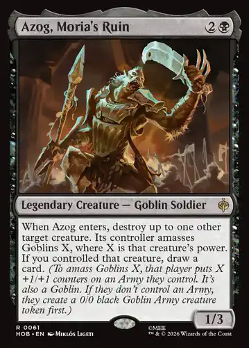 Azog, Moria's Ruin - hob Spoiler