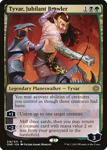 Tyvar, Jubilant Brawler - one Spoiler