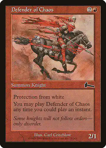 Defender of Chaos - ulg Spoiler