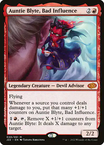 Auntie Blyte, Bad Influence - j22 Spoiler