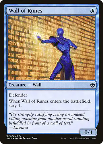 Wall of Runes - war Spoiler