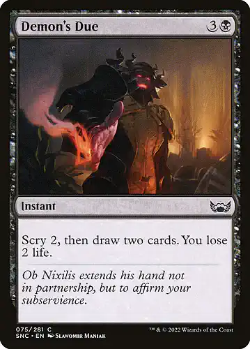 Demon's Due - snc Spoiler