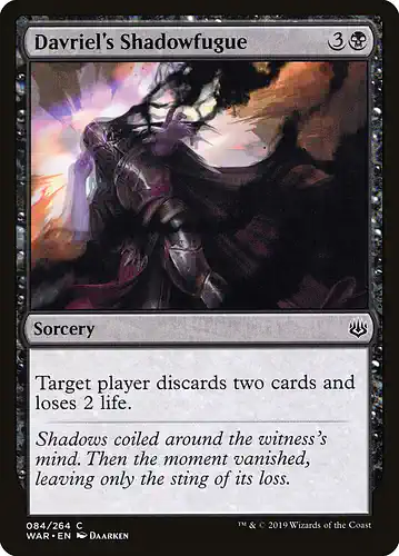 Davriel's Shadowfugue - war Spoiler