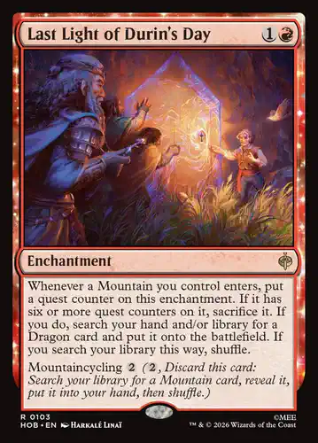 Last Light of Durin's Day - hob Spoiler