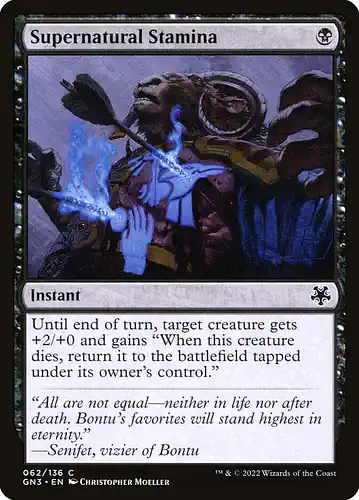 Supernatural Stamina - gn3 Spoiler