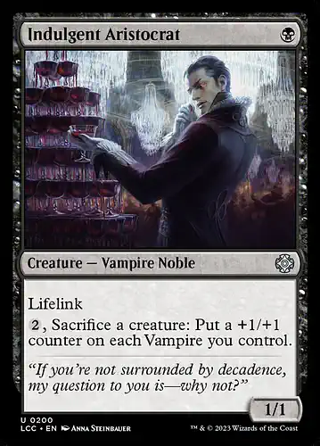Indulgent Aristocrat - lcc Spoiler
