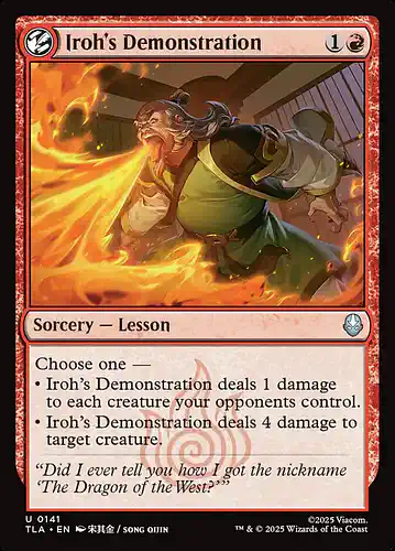 Iroh's Demonstration - tla Spoiler