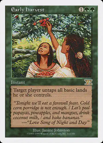 Early Harvest - 6ed Spoiler