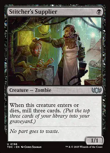 Stitcher's Supplier - tdc Spoiler