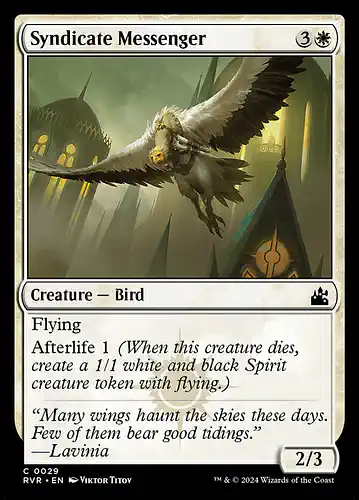 Syndicate Messenger - rvr Spoiler