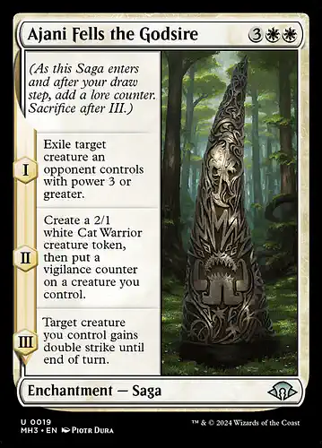 Ajani Fells the Godsire - mh3 Spoiler