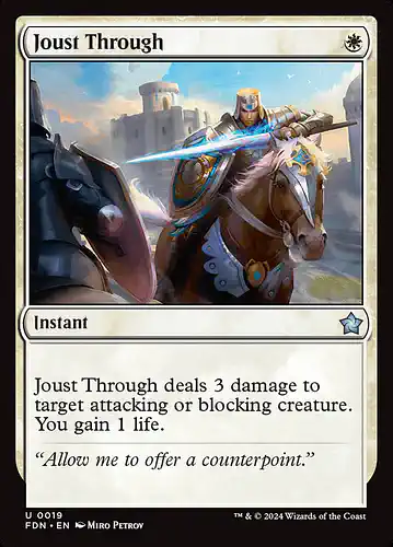 Joust Through - fdn Spoiler
