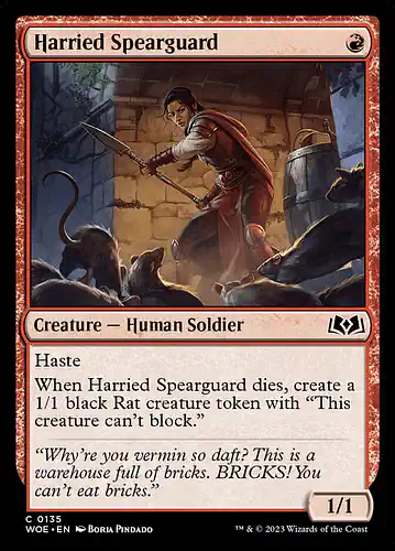 Harried Spearguard - woe Spoiler