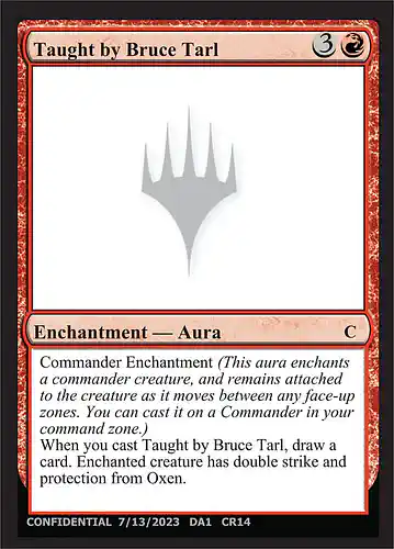 Taught by Bruce Tarl - unk Spoiler
