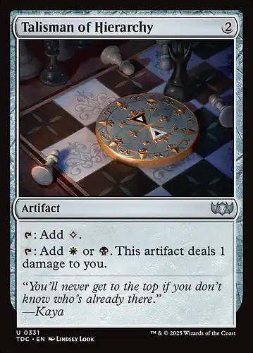 Talisman of Hierarchy - tdc Spoiler