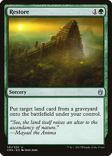 Restore - cma Spoiler